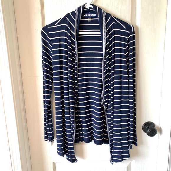 INK LOVE AND PEACE Striped Open Cardigan—SZ. Sm - Picture 7 of 11